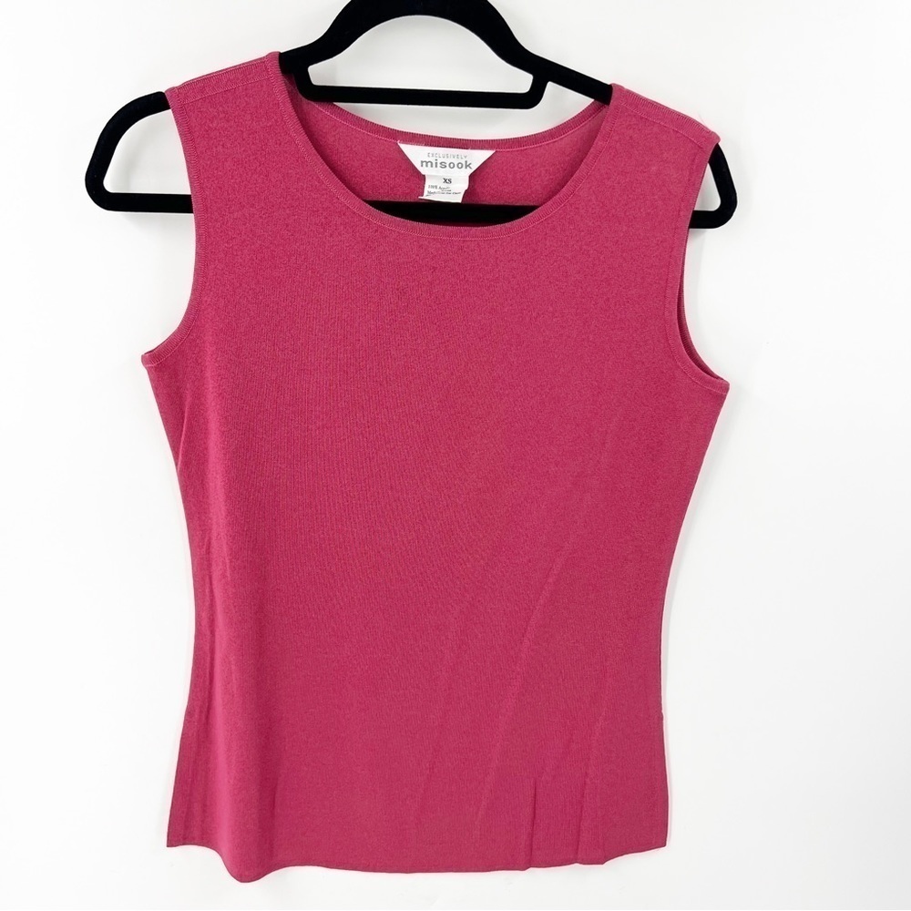✅ MISOOK DUSTY ROSE SCOOP NECK TANK SIZE X-SMALL